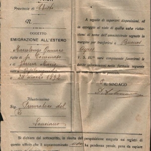 passaporto di Marcolongo Gennaro