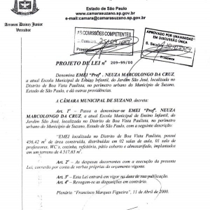 Inaugurazione della scuola "Neusa Marcolongo da Cruz" che era maestra. E' deceduta nel 2001.