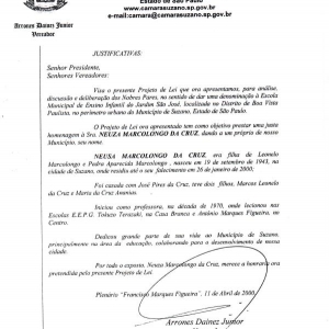 Inaugurazione della scuola "Neusa Marcolongo da Cruz" che era maestra. E' deceduta nel 2001.
