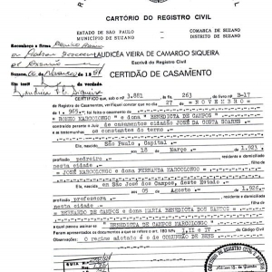 Il matrimonio di Romeo Marcolongo (figlio di Giuseppe Marcolongo) e Benedicta de Campos (in Suzano dove ha insegnato come maestra, le è stata dedicata una scuola con il nome "Benedicta de Campos Marcolongo")